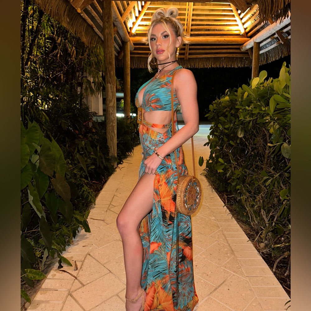 Fashion Nova Brunch in the Tropics maxi dress
